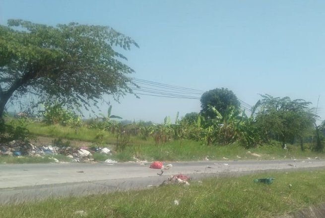 Sampah dari TPS Liar Mengganggu Pengguna Jalan di Lamongan