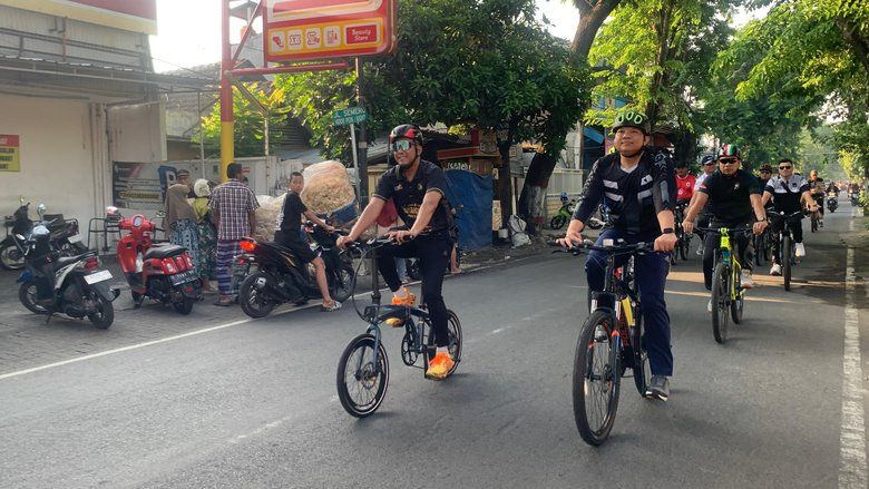 Kapolres Mojokerto Kota Gowes Sapa Warga, Pantau Langsung Situasi Kamtibmas
