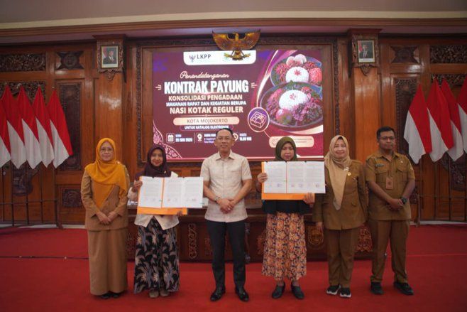30 Penyedia Mamin Teken Kontrak Payung Harga Konsolidasi Pemkot Mojokerto