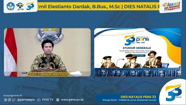 Wagub Jatim Gencarkan <em>Millennial Job Center</em> dalam Orasi Ilmiah Dies Natalis ke-33 PENS