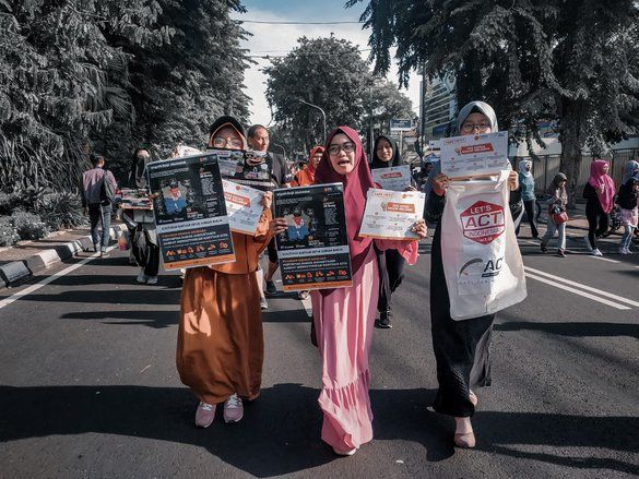 ACT Beri Edukasi Penanganan Banjir di Taman Bungkul