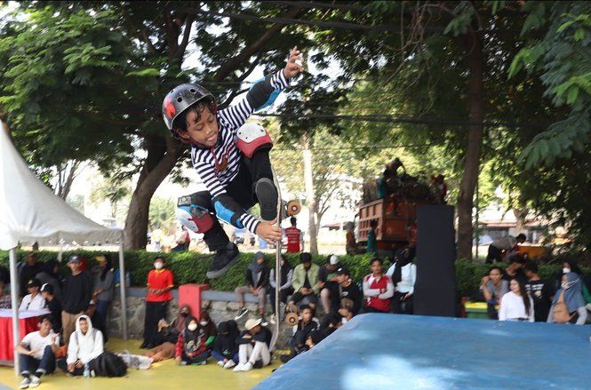 300 Peserta Ramaikan Kejuaraan Skateboard di <em>Skate and BMX Park</em> Surabaya