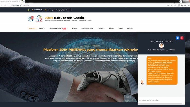 Pemkab Gresik Gunakan AI untuk Akses Dokumentasi dan Informasi Hukum