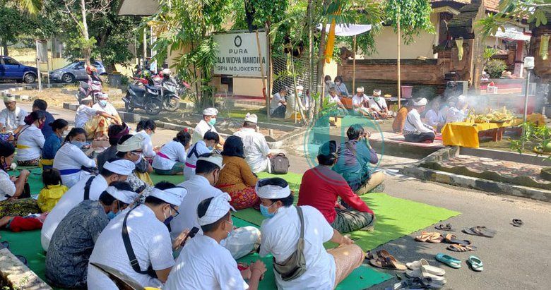 Perayaan Nyepi di Mojokerto Tanpa Ritual Pencucian Alat Ibadah Ogoh-ogoh
